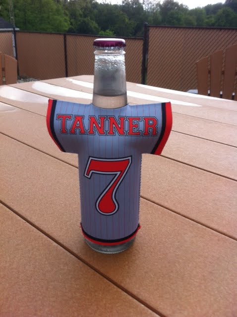 Team Jersey Koozies made with sublimation printing